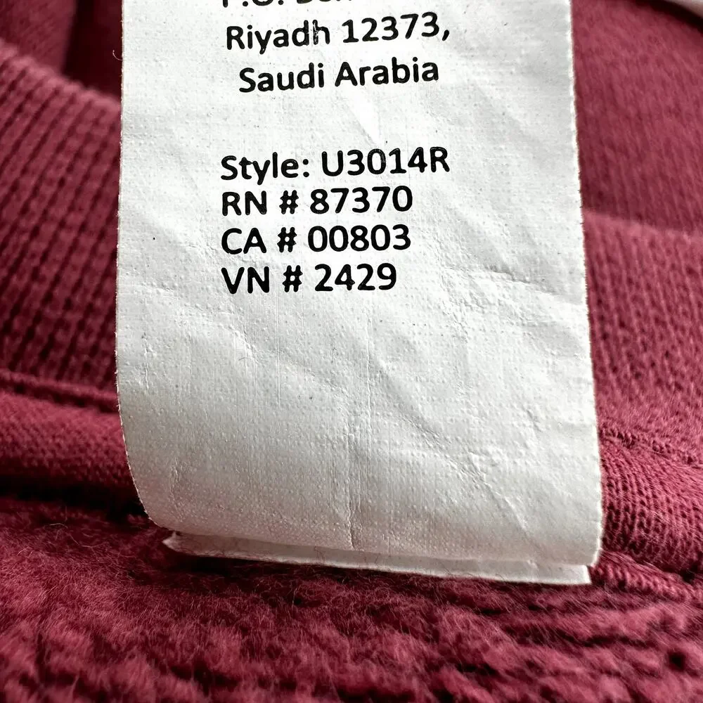Alo Renown Heavyweight Crew Neck Pullover Sweatshirt Oversized Unisex Pink XL